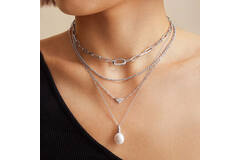  Sunshine Chaser - Silber / Rhodiniert - Zirkonia - 45cm